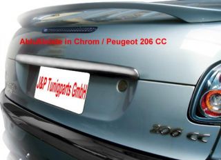 Chrom Kofferraum Leiste Heckklappen Griff Peugeot 206cc