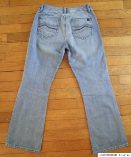 CECIL Jeans HOSE Bootcut BOOTLEG Faded USED Low Waist W33/L34 (Gr.42