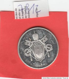 7812) PAPST POPE PAPA Medaille unedel NO silver ca 35 mm gebraucht