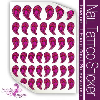 TATTOO Sticker   Ornament / Indisch   pink / rosa (SG 192 2)