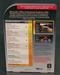 MS Office Professional 2010 Vollversion Box EDU OVP NEU