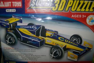 3D Puzzle Formel 1 Rennwagen 38 Teile Pappe Wit Toys 218