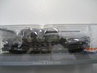 Minitanks 866 HO Flachwagen Samms mit Panzerhaubitze 2000 (10063 207