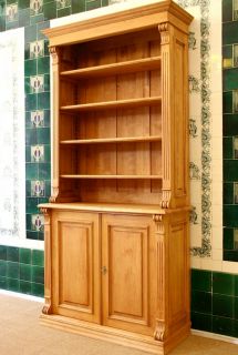 Bücherregal Erle Massivholz mit Türen 220x100x40cm