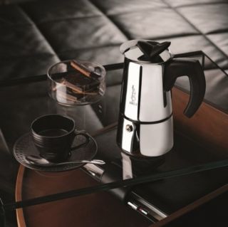 Bialetti MUSA Restyling Edelstahl Design 10 Tassen Espressokocher