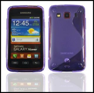 Rubber Case Lila Samsung S 5690 Galaxy Xcover Handy Tasche Schutz