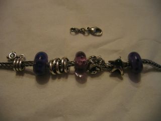 Original Trollbeads Armband 19cm mit Basisverschluss 21cm +7 Beads w