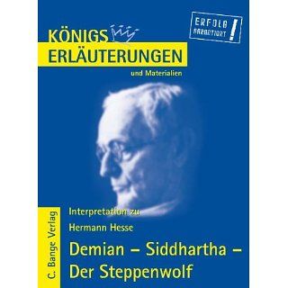 Königs Erläuterungen und Materialien, Bd.138, Demian   Siddhartha