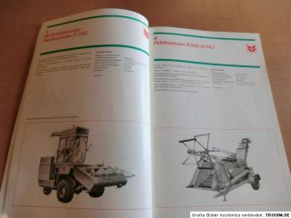 DDR Katalog Fortschritt Landmaschinen Mähdrescher E 512 Feldhäcksler