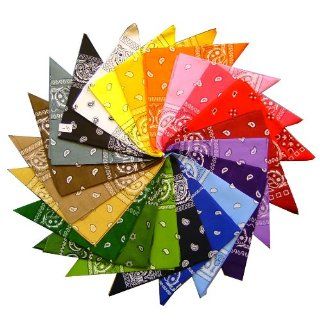 Bandana mit original Paisley Muster in 55 Farben und Motiven 100%