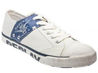 Replay Levied Off White Leinwand Sneakers Schuhe
