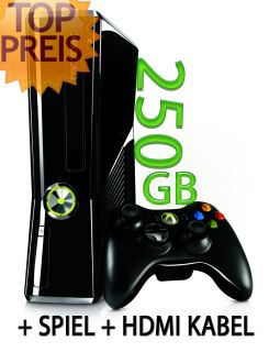 Xbox 360   Konsole Slim 250 GB + ORIGINAL SPIEL + HDMI KABELL