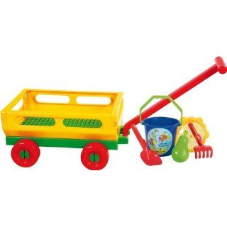 Wader 10925   Handwagen mit Strandfüllung Spielzeug