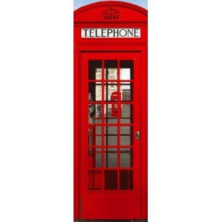 London   Rote Telefonzellen Perspektive Tür Poster (158 x 53 cm