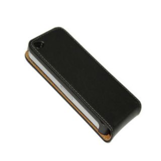 iPhone 4 4S echte Leder Tasche Case Hülle Cover Schale Etui schwarz