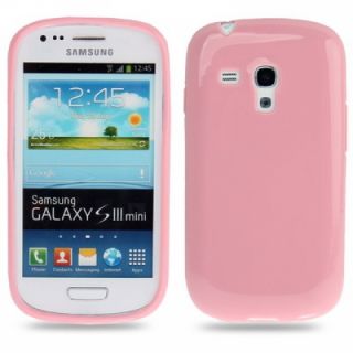 Samsung Galaxy S3 Mini i8190 Pink Rosa Slikon Bumper Case Tasche