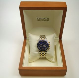 Zenith El Primero Rainbow Herren Chronograph Stahl/Gold Armband Uhr