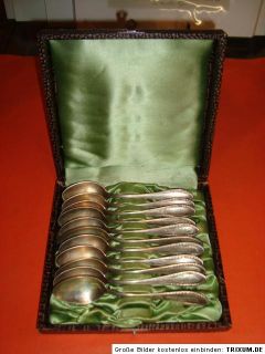 11 Kaffeelöffel, 800er Silber, um 1910, Gewicht 262 Gramm