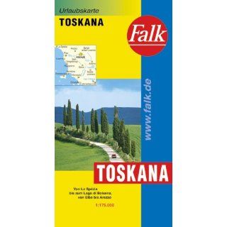 Falk Urlaubskarte Toskana 1:175 000 von La Spézia bis zum Lago di