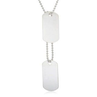 Tuscany Silver Unisex Anhänger mit Kette Double Dogtag 51cm   8.12