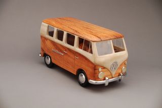 Modell VW Bulli aus Holz,Metall 22cm SEHR SCHÖN KULT