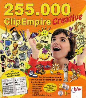 255.000 CLIPARTS ClipEmpire Creative 255000 2 DVDs+1CD   OVP
