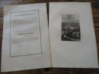 1860 GRAVURE LEVEE DU SIEGE DE THIONVILLE   MOSELLE LORRAINE