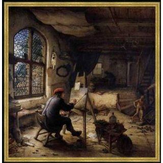 Bild mit Rahmen Adriaen van Ostade, Der Maler in seiner Werkstatt