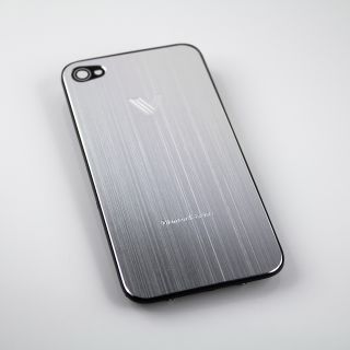 iPhone 4 BackCover Case Hülle Schale Bumper Cover Schutzhülle SILBER