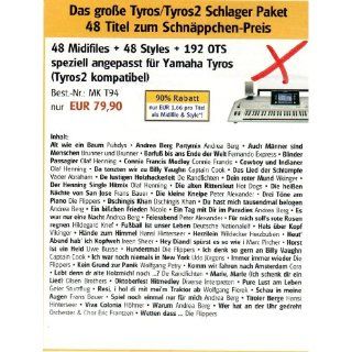 48 Midifiles + 48 Styles + 192 OTS Schlager Paket für Yamaha Tyros