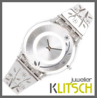 Swatch Luludia Analog Damen Uhr Silber SFK280G