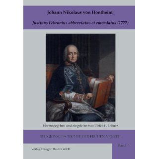 Johann Nikolaus von Hontheim Ulrich L Lehner Bücher