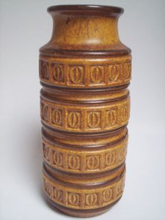 Keramik pottery Vase Scheurich 268 23 Dekor Alaska 70s Design Fat Lava