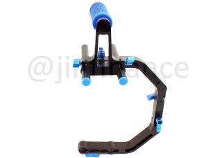 pro C Shape Support Cage + Top Handle grip for 15mm rod DSLR Rig rail