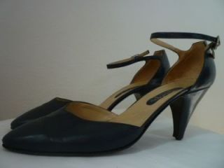 MARIO BOLOGNA~Luxus 70er Vintage Leder Stiletto High Heel Riemen Pumps
