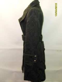 Vintage*Brokat*Grün*Gehrock*Zara*Military*Woll*Mantel*Coat*Cape