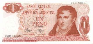 Argentinien Argentina   1 Peso 1970   P.287 U3 UNC