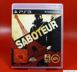Saboteur   wie neu   dt. Version   PS3 Spiel