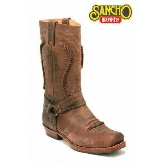 Sancho Biker Motorrad Western Stiefel Boots Leder Braun Gr. 40 