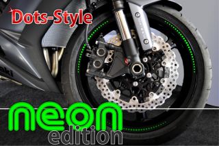 NEON Dots Style Felgenrandaufkleber Motorrad Felgenaufkleber Auto 7