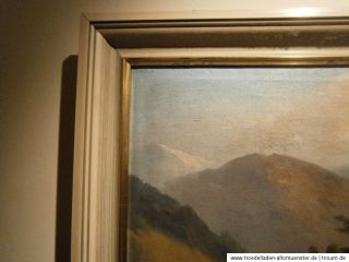 Antikes Gemälde Ölgemälde Berg und Landschaft Bild