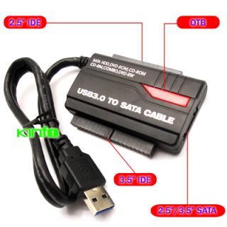 USB 3.0 2.5 3.5 SATA IDE HDD DVD ROM DVD RW Drive Adapter