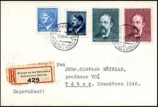 BM056. PROTECTORATE BOHEMIA AND MORAVIA COVER 1939 STAMP WITH PLATE