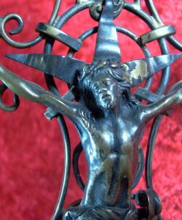 antikes Kruzifix   13 Lot Silber   grosses Silber Kreuz   20cm