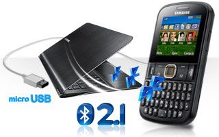 Samsung Chat 222 Smartphone (5,6 cm (2,2 Zoll) TFT Display, QWERTZ