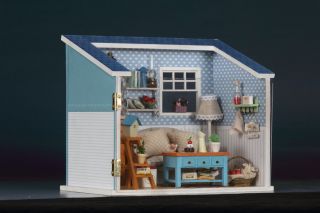 Puppenhaus Dollhouse Miniatur Living Room DIY Spielzeug Puppenstube