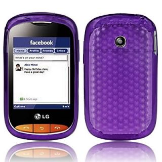 FOR LG COOKIE STYLE T310 PURPLE SILICONE GEL CASE COVER