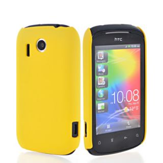 Hard Rubber Schale Case Hülle Cover für HTC Explorer Pico A310e Gelb