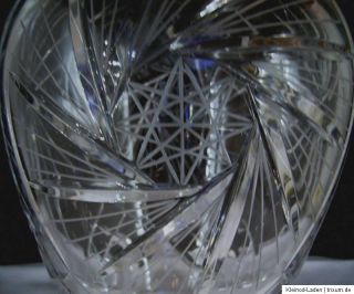 bauchige Vase Bleikristall Kristall geschliffen Schleuderstern 25cm