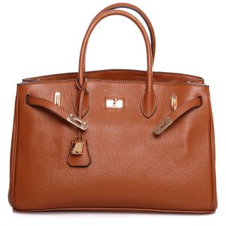 ROUVEN Matte Fauve Whisky Kalbleder ICONE 40 Tote Bag Tasche